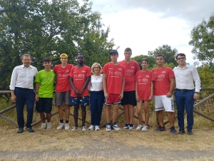 Un momento della visita al Parco della Cittadella di Ancona