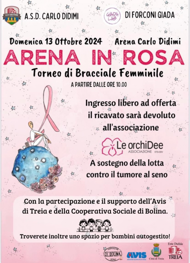 Il gioco del bracciale per la sensibilizzazione oncologica, ecco “Arena in rosa”