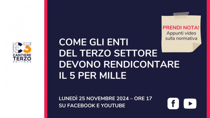 Come gli enti del Terzo settore devono rendicontare il 5 per mille