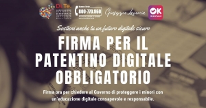 Patentino digitale obbligatorio, via alla raccolta firme