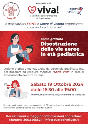 Corso di disostruzione delle vie aeree in età pediatrica