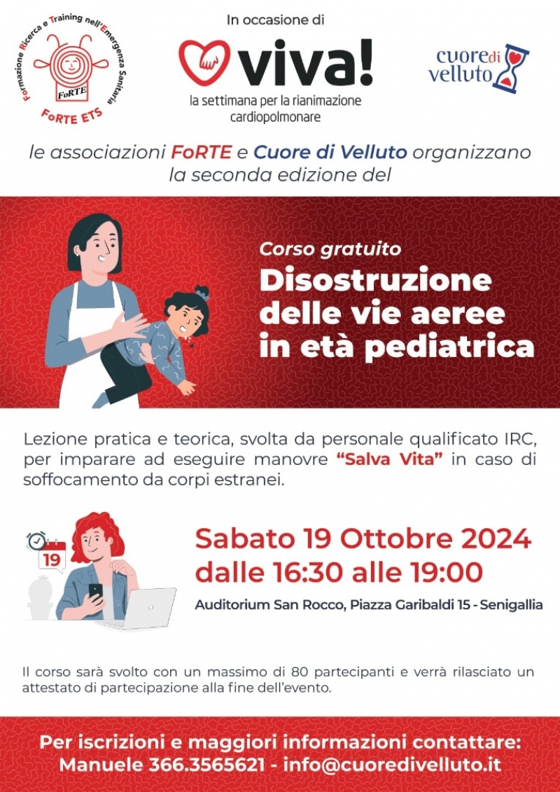 Corso di disostruzione delle vie aeree in età pediatrica