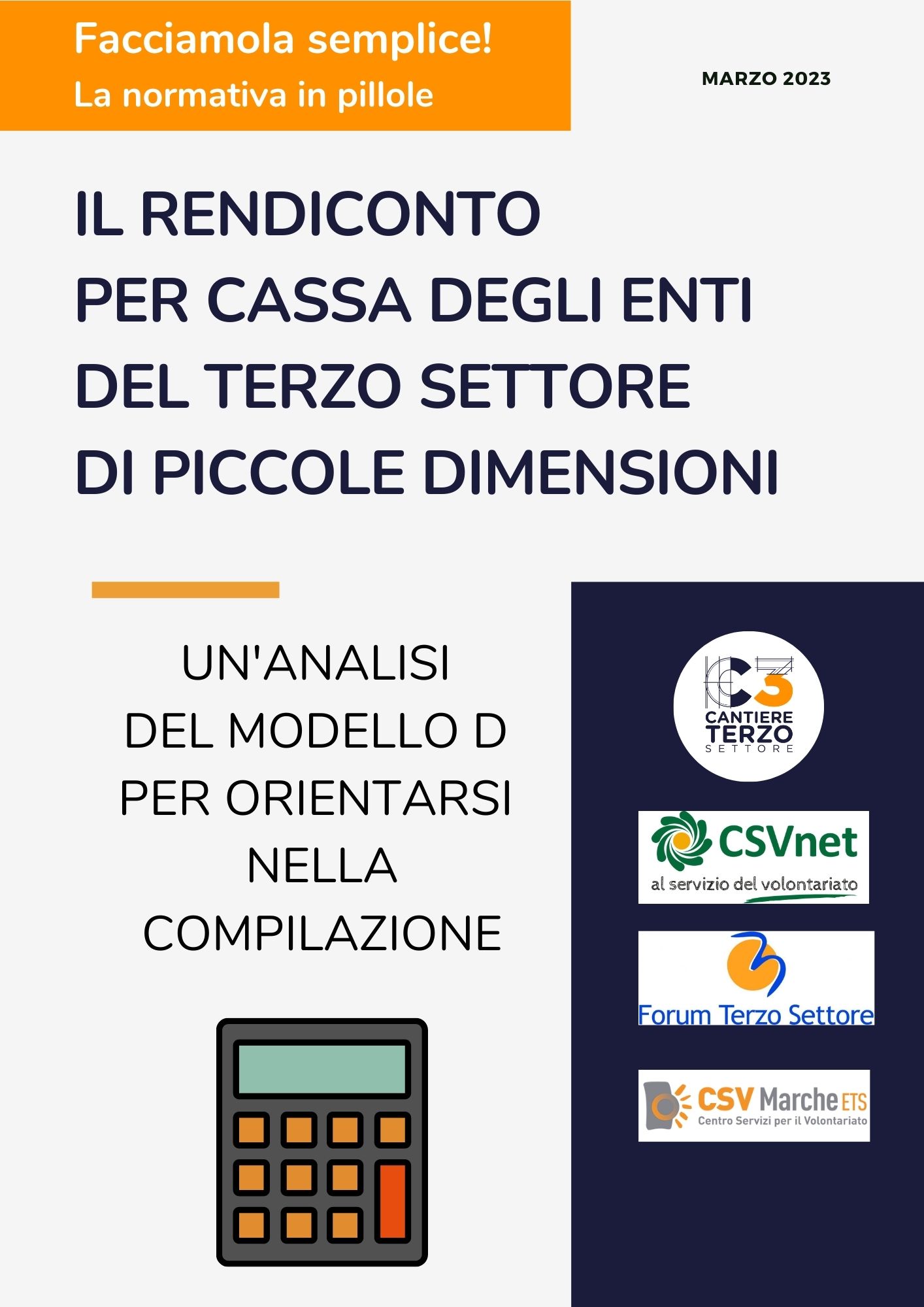 IL REDINCONTO PER CASSA DEGLI ENTI DEL TERZO SETTORE