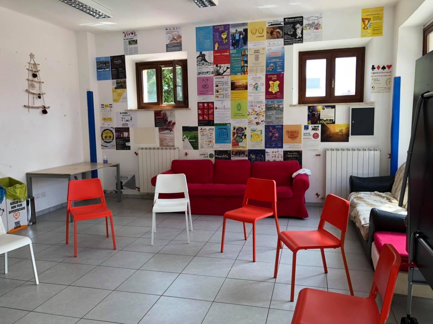 Lo spazio di Centro Culturale Fonti San Lorenzo dove si tengono gli incontri di Odv Ama Macerata